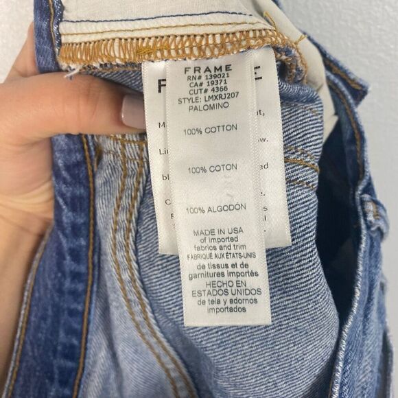 FRAME 'Le Mix Repair' High-Waist Jeans Palomino - Size 28 - Picture 9 of 11